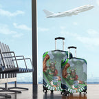 Personalized Canberra Raiders Luggage Cover Aboriginal Dot Art - Dreamtime Rugby Mascot