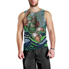 Personalized Canberra Raiders Men Tank Top Aboriginal Dot Art - Dreamtime Rugby Mascot