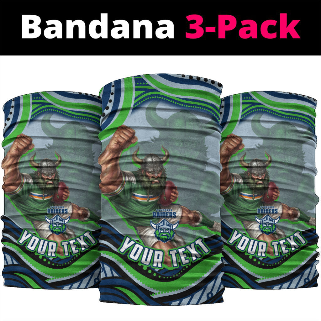 Personalized Canberra Raiders Neck Gaiter Aboriginal Dot Art - Dreamtime Rugby Mascot