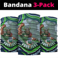 Personalized Canberra Raiders Neck Gaiter Aboriginal Dot Art - Dreamtime Rugby Mascot
