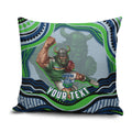 Personalized Canberra Raiders Pillow Cover Aboriginal Dot Art - Dreamtime Rugby Mascot