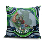 Personalized Canberra Raiders Pillow Cover Aboriginal Dot Art - Dreamtime Rugby Mascot