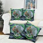 Personalized Canberra Raiders Pillow Cover Aboriginal Dot Art - Dreamtime Rugby Mascot