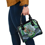 Personalized Canberra Raiders Shoulder Handbag Aboriginal Dot Art - Dreamtime Rugby Mascot
