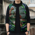 Personalized Canberra Raiders Sleeveless Puffer Jacket Aboriginal Dot Art - Dreamtime Rugby Mascot