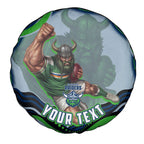 Personalized Canberra Raiders Spare Tire Cover Aboriginal Dot Art - Dreamtime Rugby Mascot