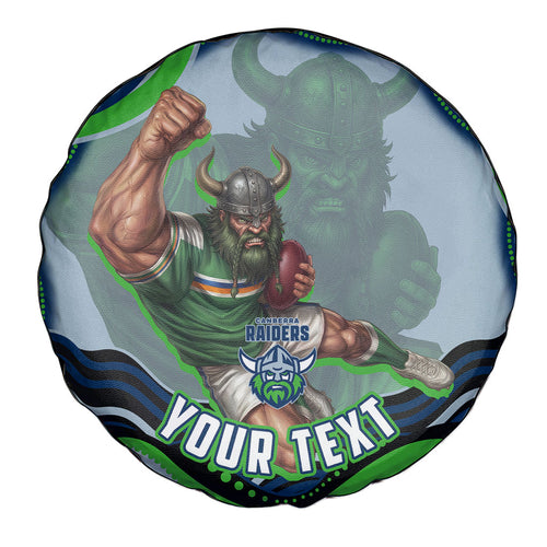 Personalized Canberra Raiders Spare Tire Cover Aboriginal Dot Art - Dreamtime Rugby Mascot