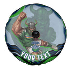 Personalized Canberra Raiders Spare Tire Cover Aboriginal Dot Art - Dreamtime Rugby Mascot