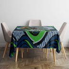 Personalized Canberra Raiders Tablecloth Aboriginal Dot Art - Dreamtime Rugby Mascot