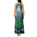 Personalized Canberra Raiders Tank Maxi Dress Aboriginal Dot Art - Dreamtime Rugby Mascot