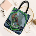 Personalized Canberra Raiders Tote Bag Aboriginal Dot Art - Dreamtime Rugby Mascot