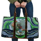 Personalized Canberra Raiders Travel Bag Aboriginal Dot Art - Dreamtime Rugby Mascot