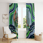 Personalized Canberra Raiders Window Curtain Aboriginal Dot Art - Dreamtime Rugby Mascot