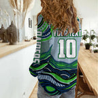 Personalized Canberra Raiders Women Casual Shirt Aboriginal Dot Art - Dreamtime Rugby Mascot