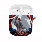 Personalized Newcastle Knights AirPods Case Aboriginal Dot Art - Dreamtime Rugby Mascot