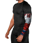 Personalized Newcastle Knights Arm Sleeves Aboriginal Dot Art - Dreamtime Rugby Mascot