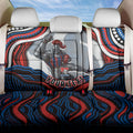 Personalized Newcastle Knights Back Car Seat Cover Aboriginal Dot Art - Dreamtime Rugby Mascot