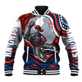 Personalized Newcastle Knights Baseball Jacket Aboriginal Dot Art - Dreamtime Rugby Mascot
