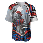 Personalized Newcastle Knights Baseball Jersey Aboriginal Dot Art - Dreamtime Rugby Mascot