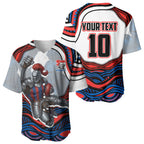 Personalized Newcastle Knights Baseball Jersey Aboriginal Dot Art - Dreamtime Rugby Mascot