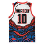 Personalized Newcastle Knights Basketball Jersey Aboriginal Dot Art - Dreamtime Rugby Mascot