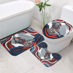 Personalized Newcastle Knights Bathroom Set Aboriginal Dot Art - Dreamtime Rugby Mascot