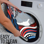 Personalized Newcastle Knights Bathroom Set Aboriginal Dot Art - Dreamtime Rugby Mascot