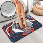 Personalized Newcastle Knights Bathroom Set Aboriginal Dot Art - Dreamtime Rugby Mascot