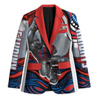 Personalized Newcastle Knights Blazer Aboriginal Dot Art - Dreamtime Rugby Mascot