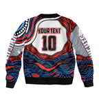Personalized Newcastle Knights Bomber Jacket Aboriginal Dot Art - Dreamtime Rugby Mascot
