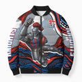 Personalized Newcastle Knights Bomber Puffer Jacket Aboriginal Dot Art - Dreamtime Rugby Mascot
