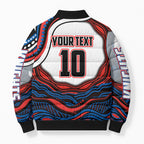 Personalized Newcastle Knights Bomber Puffer Jacket Aboriginal Dot Art - Dreamtime Rugby Mascot