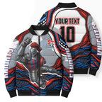 Personalized Newcastle Knights Bomber Puffer Jacket Aboriginal Dot Art - Dreamtime Rugby Mascot