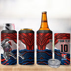 Personalized Newcastle Knights 4 in 1 Can Cooler Tumbler Aboriginal Dot Art - Dreamtime Rugby Mascot