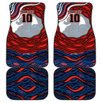 Personalized Newcastle Knights Car Mats Aboriginal Dot Art - Dreamtime Rugby Mascot