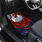 Personalized Newcastle Knights Car Mats Aboriginal Dot Art - Dreamtime Rugby Mascot