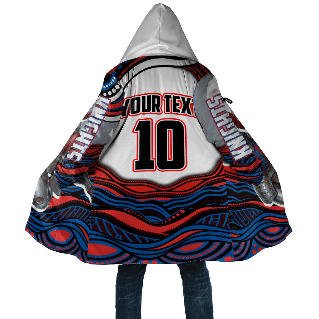 Personalized Newcastle Knights Cloak Aboriginal Dot Art - Dreamtime Rugby Mascot