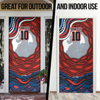 Personalized Newcastle Knights Door Cover Aboriginal Dot Art - Dreamtime Rugby Mascot