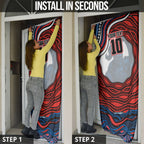 Personalized Newcastle Knights Door Cover Aboriginal Dot Art - Dreamtime Rugby Mascot