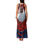 Personalized Newcastle Knights Family Matching Tank Maxi Dress and Hawaiian Shirt Aboriginal Dot Art - Dreamtime Rugby Mascot