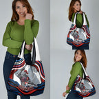 Personalized Newcastle Knights Grocery Bag Aboriginal Dot Art - Dreamtime Rugby Mascot