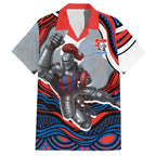 Personalized Newcastle Knights Hawaiian Shirt Aboriginal Dot Art - Dreamtime Rugby Mascot