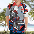 Personalized Newcastle Knights Hawaiian Shirt Aboriginal Dot Art - Dreamtime Rugby Mascot