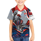 Personalized Newcastle Knights Hawaiian Shirt Aboriginal Dot Art - Dreamtime Rugby Mascot