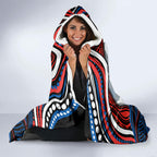 Personalized Newcastle Knights Hooded Blanket Aboriginal Dot Art - Dreamtime Rugby Mascot