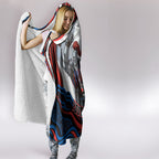 Personalized Newcastle Knights Hooded Blanket Aboriginal Dot Art - Dreamtime Rugby Mascot