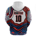 Personalized Newcastle Knights Hoodie Aboriginal Dot Art - Dreamtime Rugby Mascot