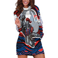 Personalized Newcastle Knights Hoodie Dress Aboriginal Dot Art - Dreamtime Rugby Mascot
