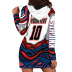 Personalized Newcastle Knights Hoodie Dress Aboriginal Dot Art - Dreamtime Rugby Mascot