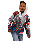 Personalized Newcastle Knights Kid Hoodie Aboriginal Dot Art - Dreamtime Rugby Mascot